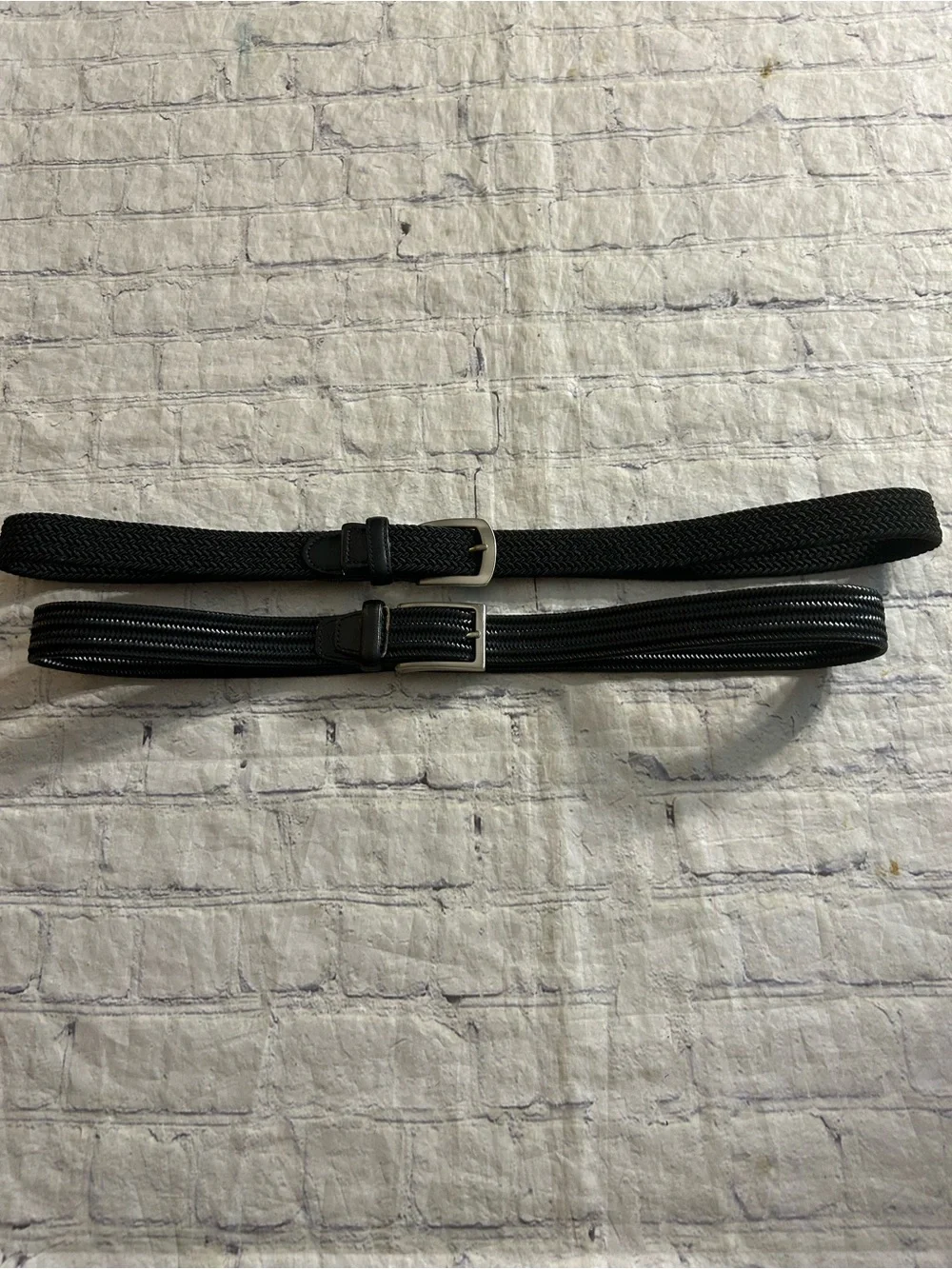 TILLEY ENDURABLES  CANADA BLACK STRETCH LEATHER & BLACK LEATHER TEXTURE STRETCH